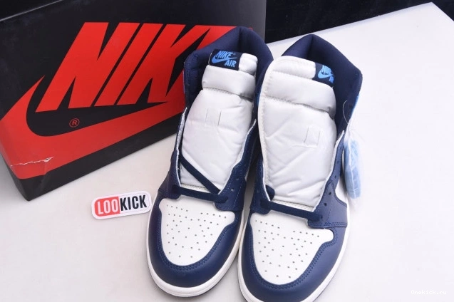 One Kick Retro Air 1 High Jordan Obsidian OG 555088-140 0806